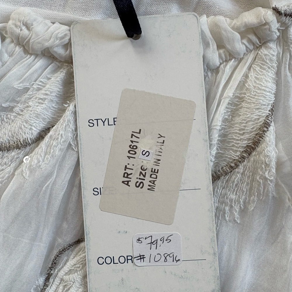 Italian 2-piece flowy ivory Top/Pant Set fit for a beach wedding, guest … - Picture 10 of 16